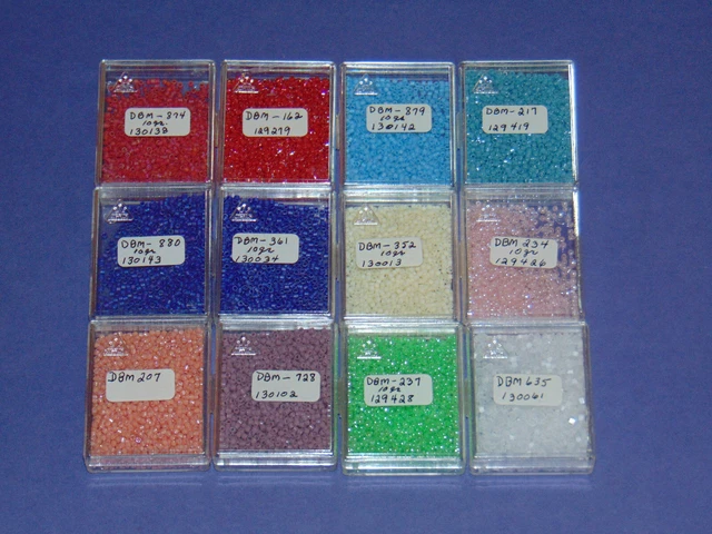 Miyuki Delica 10/0 DBM Seed Bead Variety Vintage Lot of 12 Packs 170 Grams NOS