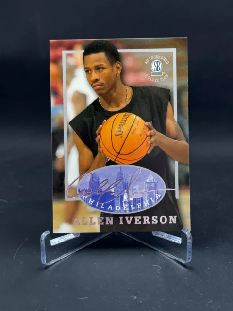 1997 Score Board Allen Iverson Strongbox Autograph Collection Rookie RC Card #5