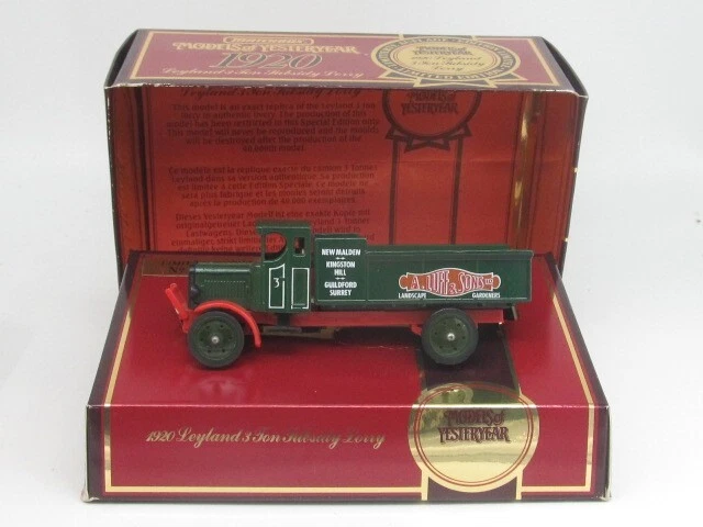 V A Scarce Matchbox Models Of Yesteryear Y7-1 1918 4-Ton Leyland Van, with 2-line decal, light br