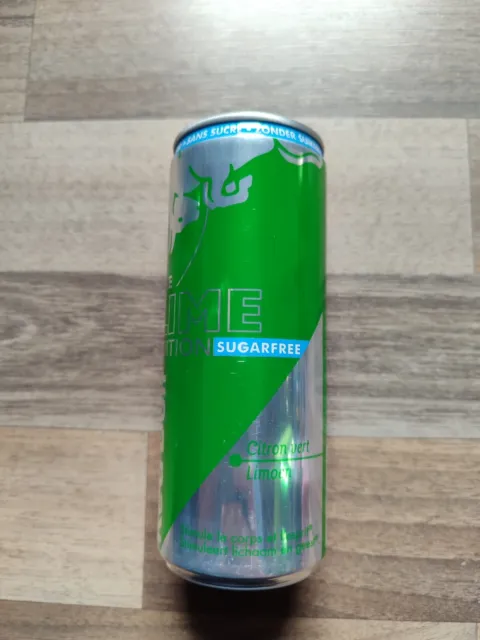 1 Energy Drink Dose Red Bull Lime Sugarfree Edition Full 250ml Can Acai IBEI 01