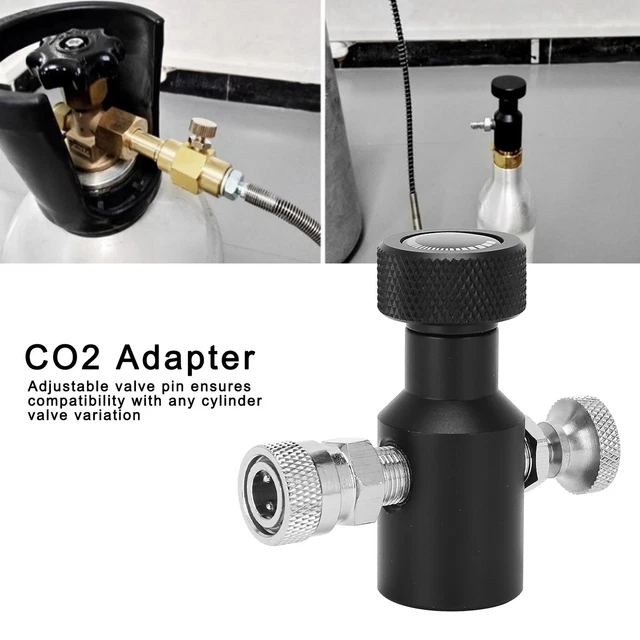 Kit Adattatore Ricarica CO2 Professionale, con Manometro per Controllo Pressione