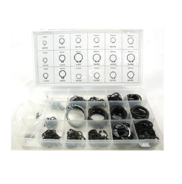 Juego de 300 piezas de anillos a presión de clip mixto cir sir de retención externa sur