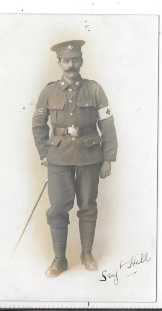 WW1 Postcard Soldier Sgt. Hill