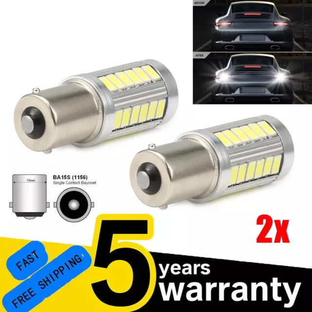 2x 1156 BA15S 382 LED Reverse Brake Light Bulbs P21W White Canbus Error Free 12V