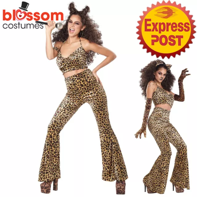 CA1523 Leopard 90s Scary Spice Girls 80s 90s Pop Star Music Celebrity Costume