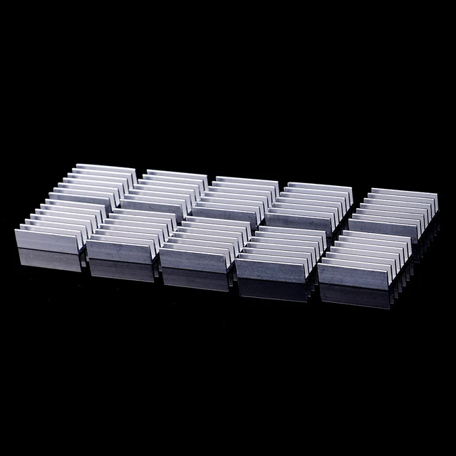 10pcs Aluminum 20x20x6mm IC LED Cooling Cooler Heatsink Heatsinks With TapYJUSAY