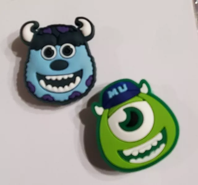 Croc Charms - 2 PC - Monsters Inc / Monsters University / Sully & Mike Wazowski