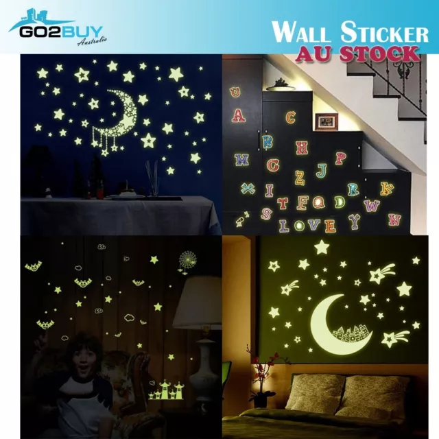 Glow In The Dark DIY Removable Decal Wall Stickers Living Room Bedroom