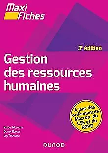 Maxi Fiches - Gestion des ressources humaines - 3e éd. de ... | Livre | état bon