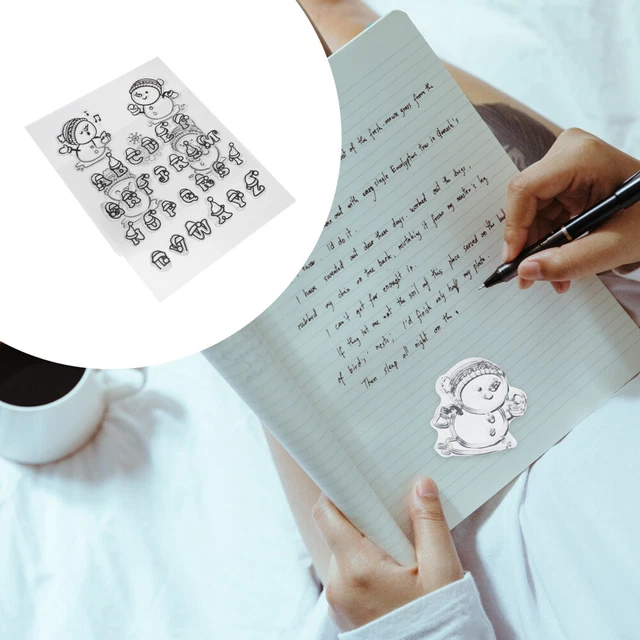 2 Pcs Transparent Silicone Stamp Winter Clear Stamps Diy Scrapbooking Stamps