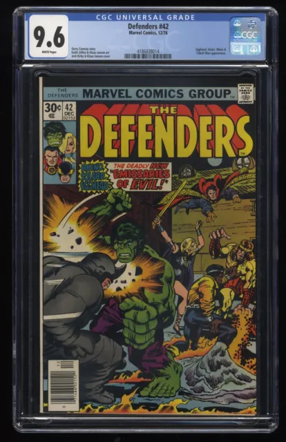 Defenders #42 CGC NM+ 9.6 White Pages Marvel 1976