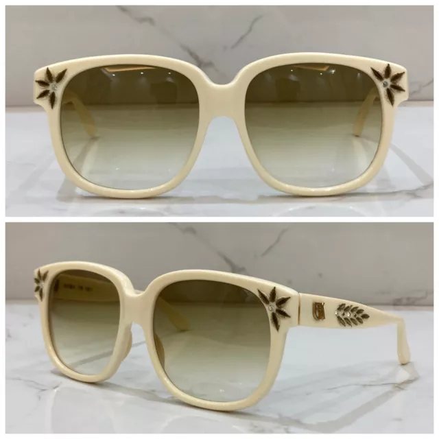 Vintage Emmanuelle Khanh Paris Sunglasses Ek 8080 78 Creamy Squared Large 1980'S
