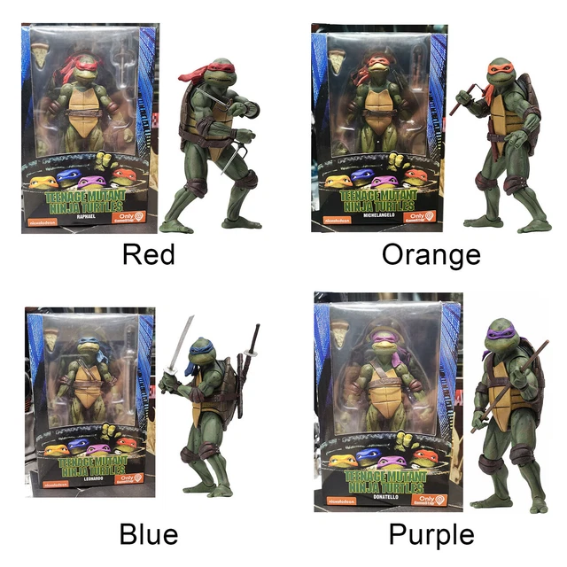 7" 1990 NECA TMNT TEENAGE MUTANT NINJA TURTLES Action Figure Movable MODEL
