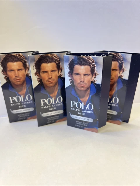 4 X RALPH LAUREN POLO BLUE EDP 1.5ml .05fl oz COLOGNE SPRAY SAMPLE VIAL 
