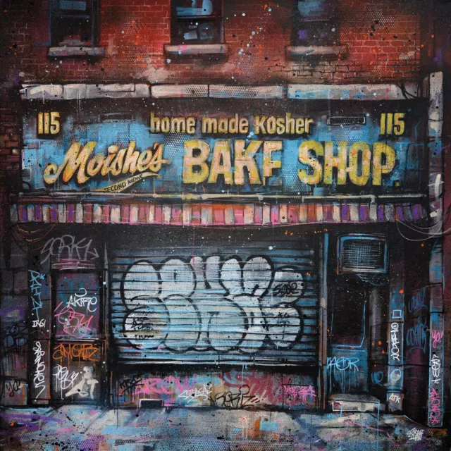 MOISHES BAKE SHOP (GRAFFMATT) Affiche 20x20 cm, Reproduction Art urbain