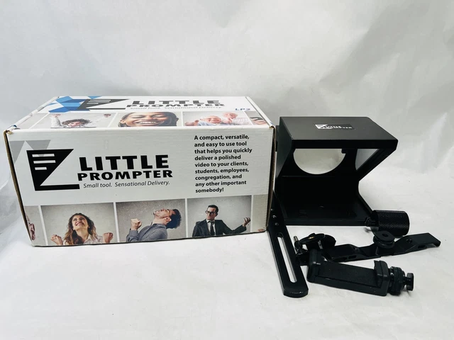 Little Prompter Compact Teleprompter Video Production DSLR Webcam Laptop iOS