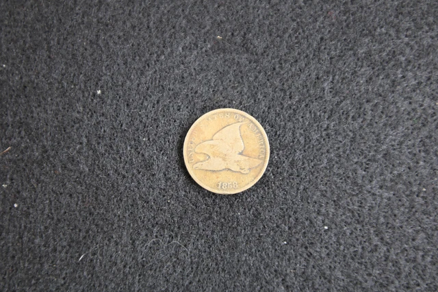 1858 Flying Eagle Small Letters Cent 1C Penny US Mint LOOK No Res 1 Cent .01