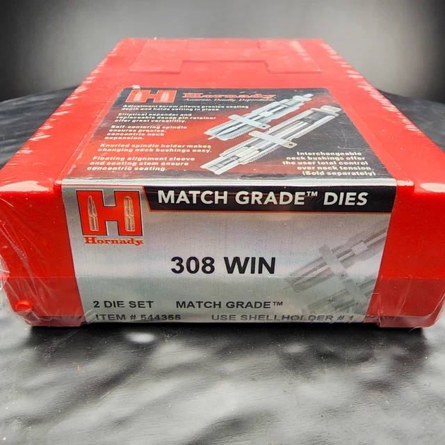 HORNADY MATCH GRADE Bushing 2Die Set for 308 Winchester NEW! 544355