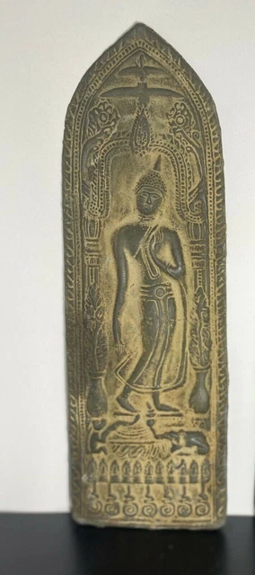 Thai Buddhist Votive Plaque  Sukhothai style Ayutthaya Period