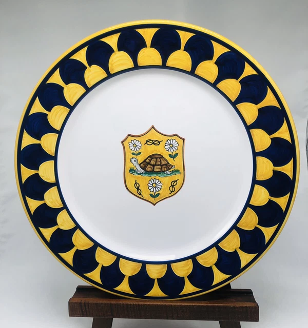 Grazia Deruta Italy Pottery Turtle Tartuca Platter Plate Golf Invitational CO