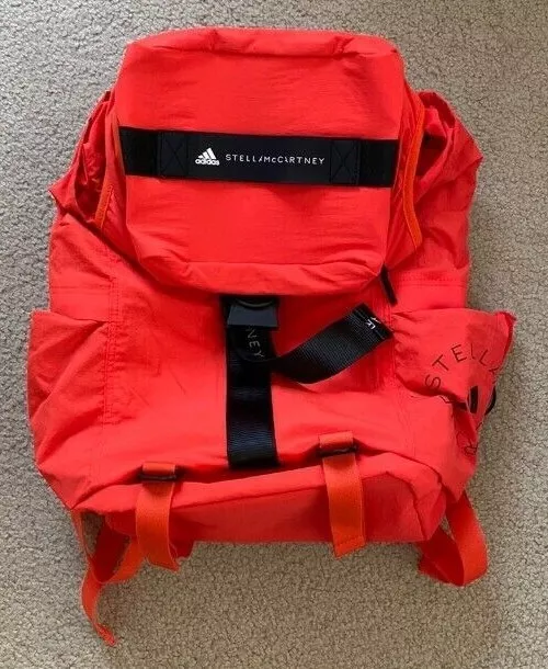 Adidas by Stella McCartney Orange Backpack Bag retail $170 NWOT