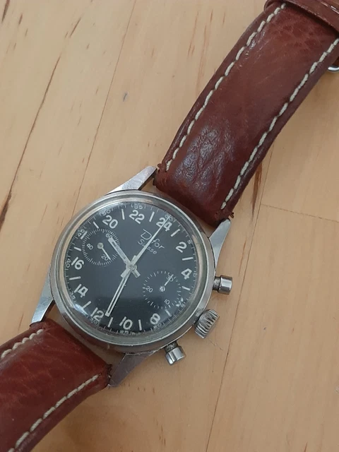 Montre Chronographe Vintage DIFOR SUISSE Avec Mouvement Valjoux 7734 - Occasion, état D'origine