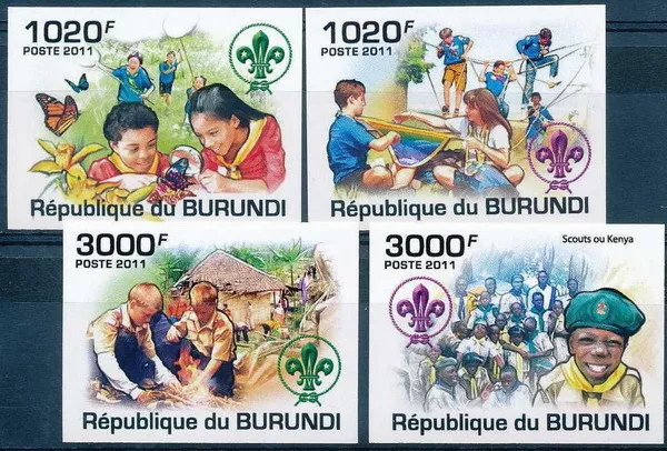 Burundi 2011 MNH Imperf 4v, Boy Scouts, Baden Powell