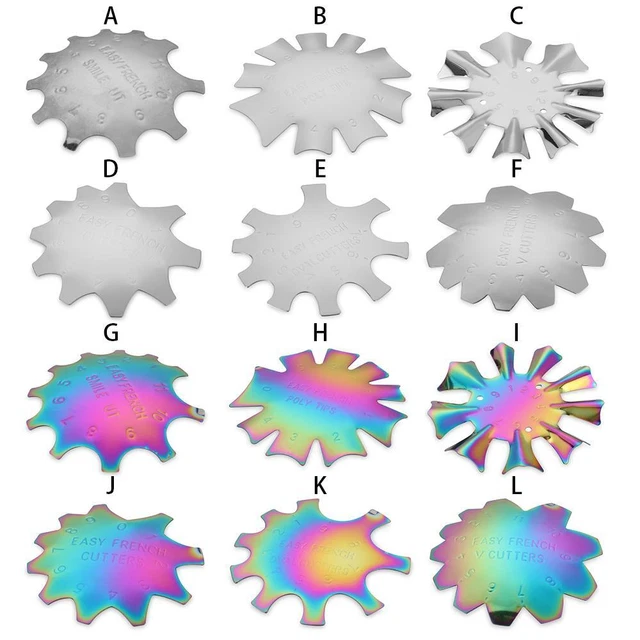 Pro 9 dimensions Multicolore Un sourire français facile à couper en V Argent