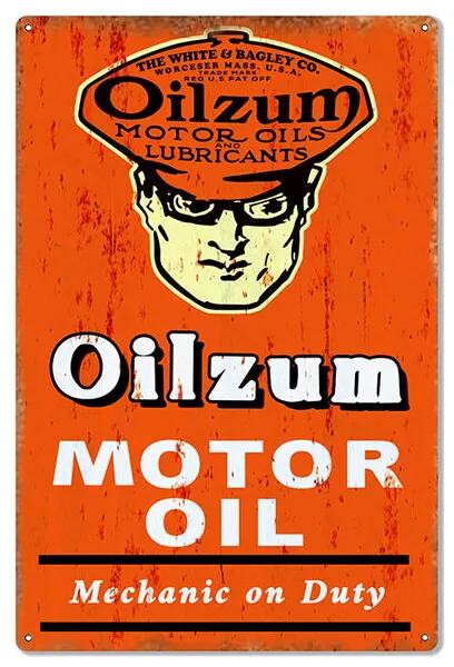 Oilzum Motor Oil & Lubricant Reproduction Vintage Metal Sign 16x24