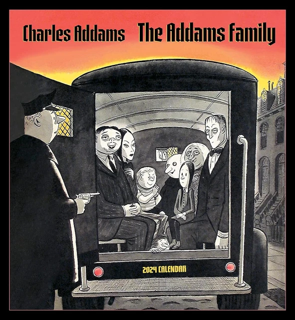 CHARLES ADDAMS THE Addams Family 2024 Wall Calendar Sealed In Shrink