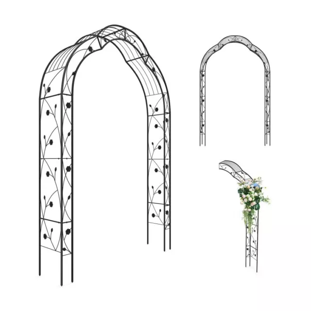 Arch Arbor Metal Garden Party Wedding Trellis Climbing Plant Roses Vines Outdoor