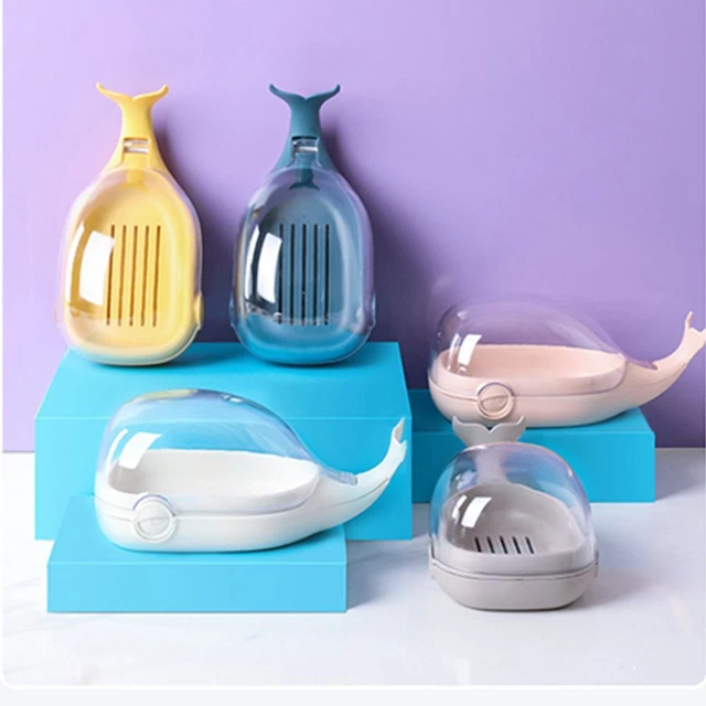Hizolvio Lot de 2 porte-savons en silicone auto-drainants pour barre de douche, porte-savon en forme de cascade pour salle de bain et cuisine (2 verts Hizolvio Lot de 2 porte-savons en silicone auto-drainants pour barre de douche, porte-savon en forme de cascade pour salle de bain et cuisine (2 verts