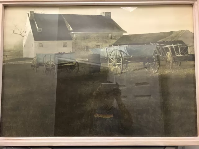 Andrew Wyeth, Marsh Hawk, Collotype Art Print Antique Wyeth Poster