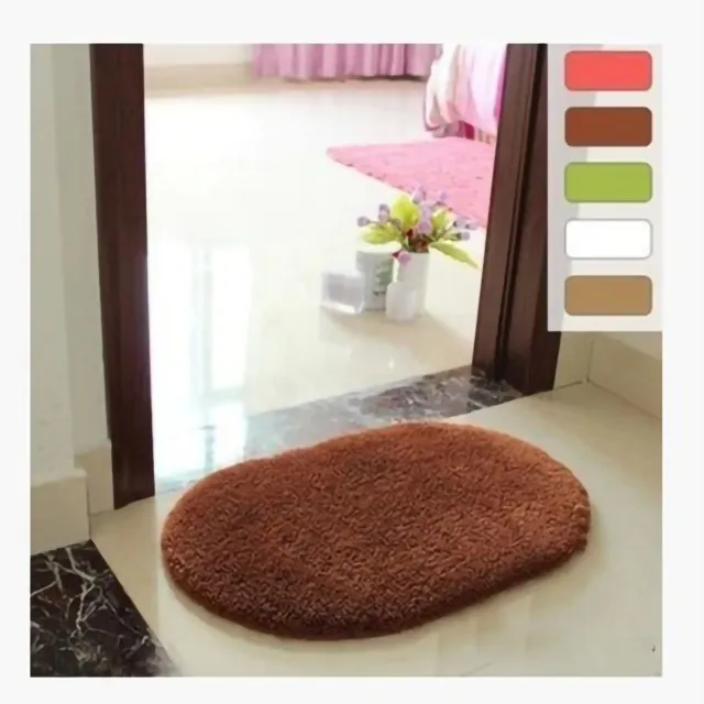 (Oval Shape))Oval Slip Proof Indoor Door Carpet Door Mat Moisture Absorption