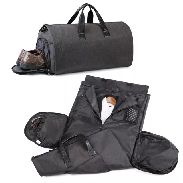 Convertible Men's Suit Garment Bag Carry On Travel Luggage Gym Sports Duffel Bag 2