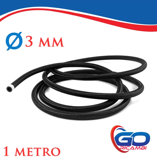 KIT TUBO UNIVERSALE BENZINA A DOPPIO STRATO NERO 10 MM PER MOTO - Foto 9