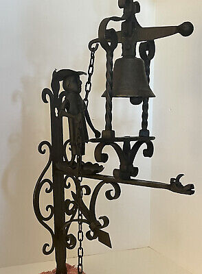 Exceptional! Complete Original Early 20th Century Hand Crafted, Forged Door Bell