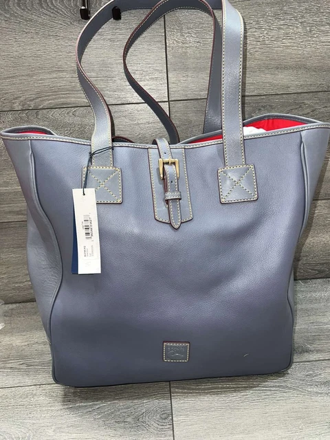 DOONEY BOURKE BLUE FLORENTINE Vachetta Leather Buckle Satchel