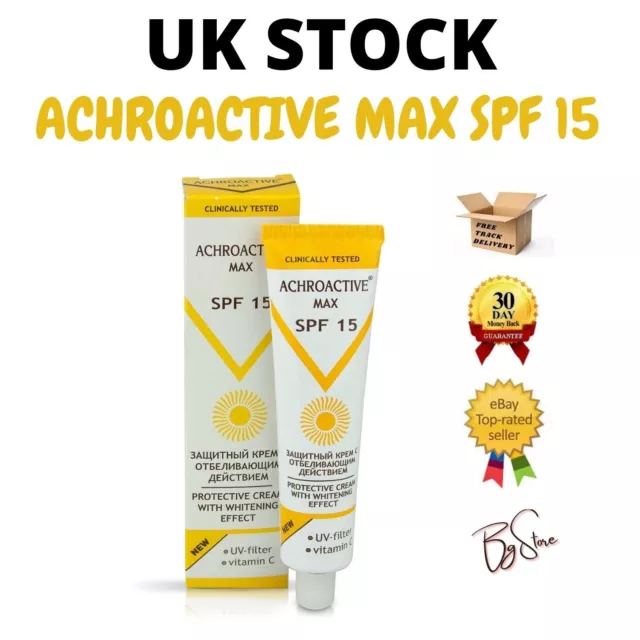 Achroactive Max Whitening Protective Cream With SPF 15 UV Filter Vitamin C 45ml