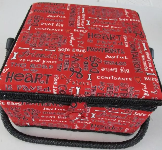 Sewing Basket...heart Is Paved With Paw Prints