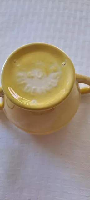 Pacific Pottery Handled Open Sugar Bowl Yellow