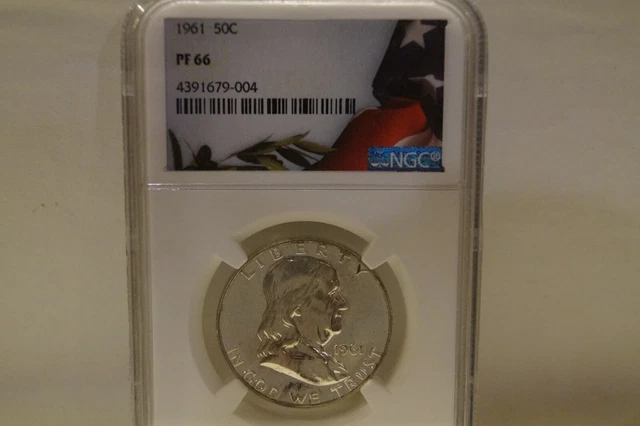 1961 50C Franklin Half Dollar NGC PF66