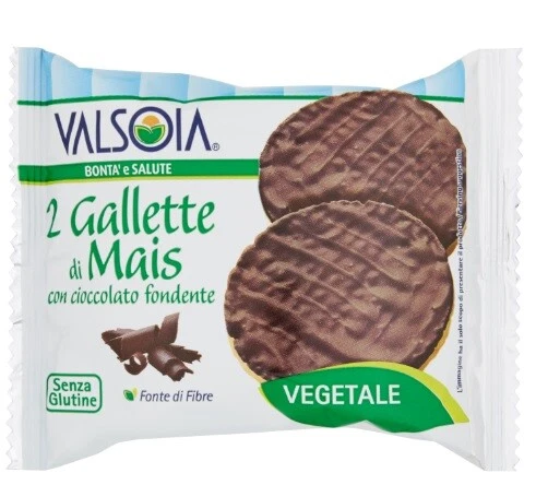 5 Conf Gallette Di Mais Valsoia Snack Cioccolato Fondente Senza Glutine (2X16Gr)