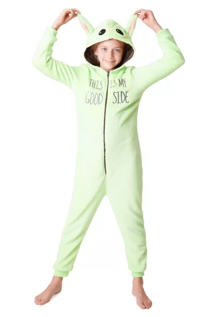 Star Wars Baby Yoda The Mandalorian Fleece All in One Pyjama for Kids Boys Girls