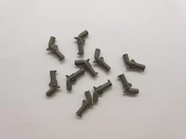 LEGO 10 x Waffe Pistole alt dunkelgrau Dark Gray Minifigure Revolver Gun 30132