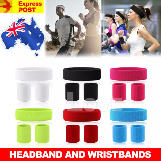 Sweatbands Wristbands Headband Sweat Band for Yoga Tennis Badminton Sport