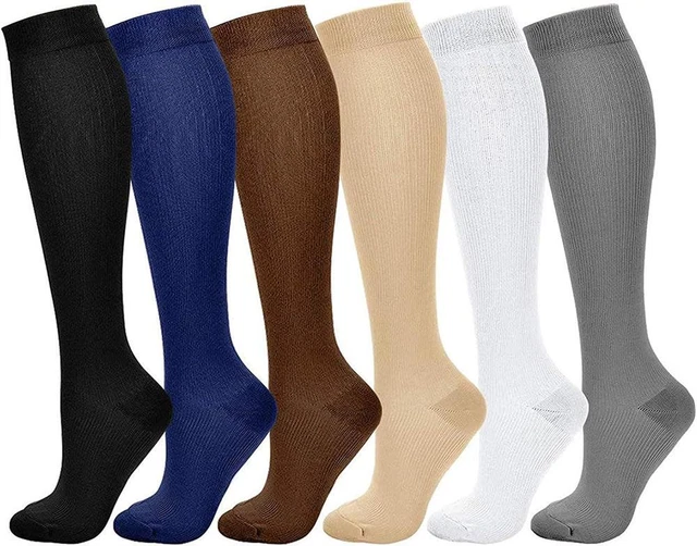 6 medias de viaje medias de apoyo medias de compresión medias de rodilla mujer hombre