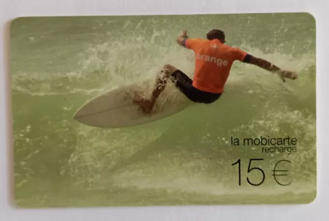 TELECARTE PREPAYEE MOBICARTE ORANGE - SURF LACANAU PRO - 15€ - Exp. 06/04 - EC