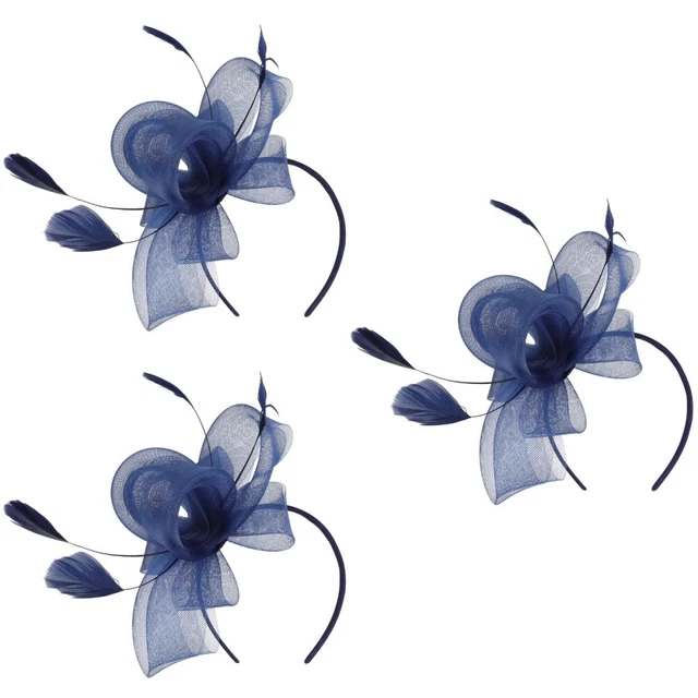 3x Accessorio Capelli Donna Fascinator Cappello Tea Party Fascinator Fascia
