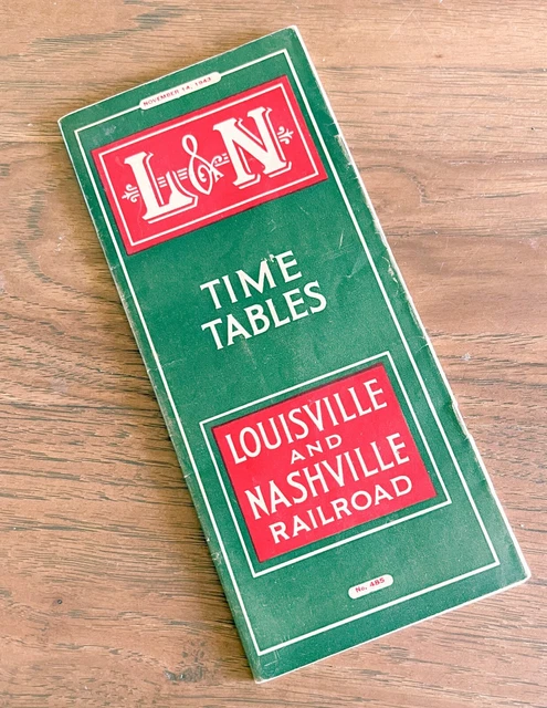 Vintage WWII Wartime 1943 L & N Louisville and Nashville Railroad Time Tables Vintage WWII Wartime 1943 L & N Louisville and Nashville Railroad Time Tables